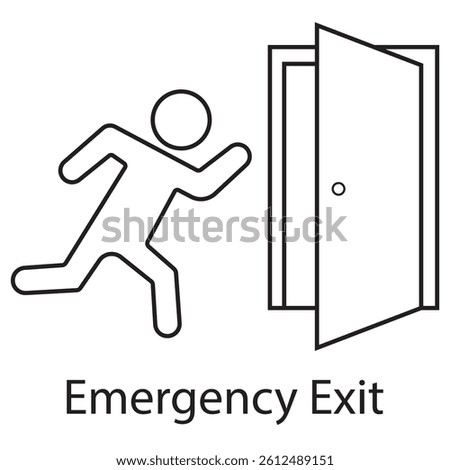Emergency Exit Icon, Essential Safety Navigating Emergency Exit Routes, Your Guide to Emergency Exit Procedures, Evacuation Essentials Ensuring Clear Emergency Exits, vector