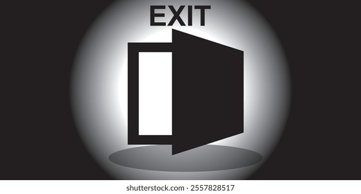 Emergency Exit icon line vector illustration . 333