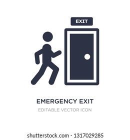 emergency exit icon on white background. Simple element illustration from Signs concept. emergency exit icon symbol design.