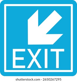 Emergency Exit Icon. Vector illustration of running man and exit door sign. Escape and evacuation symbol. Various exit sign isolated white background.Evacuation and relocation of people to safety.