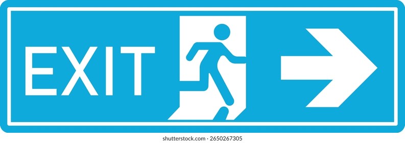 Emergency Exit Icon. Vector illustration of running man and exit door sign. Escape and evacuation symbol. Various exit sign isolated white background.Evacuation and relocation of people to safety.