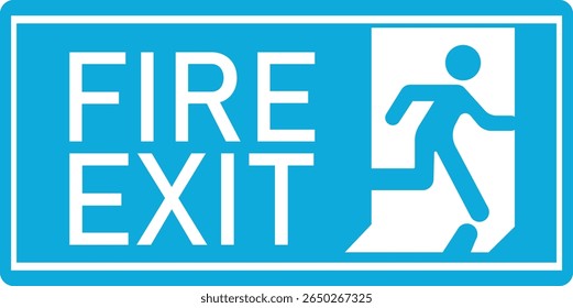 Emergency Exit Icon. Vector illustration of running man and exit door sign. Escape and evacuation symbol. Various exit sign isolated white background.Evacuation and relocation of people to safety.