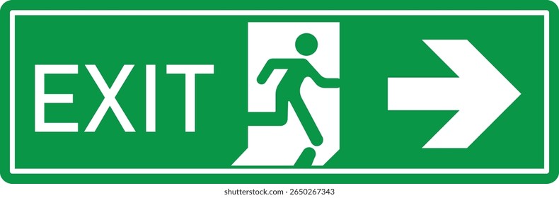 Ícone De Saída De Emergência. Ilustração vetorial de homem correndo e sinal da porta de saída. Símbolo de fuga e evacuação. Vários sinal de saída isolado fundo branco.Evacuação e relocação de pessoas para a segurança.