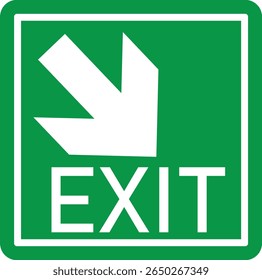Emergency Exit Icon. Vector illustration of running man and exit door sign. Escape and evacuation symbol. Various exit sign isolated white background.Evacuation and relocation of people to safety.