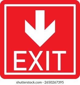 Emergency Exit Icon. Vector illustration of running man and exit door sign. Escape and evacuation symbol. Various exit sign isolated white background.Evacuation and relocation of people to safety.
