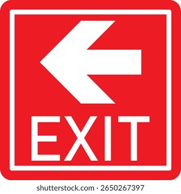 Emergency Exit Icon. Vector illustration of running man and exit door sign. Escape and evacuation symbol. Various exit sign isolated white background.Evacuation and relocation of people to safety.