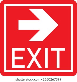 Emergency Exit Icon. Vector illustration of running man and exit door sign. Escape and evacuation symbol. Various exit sign isolated white background.Evacuation and relocation of people to safety.