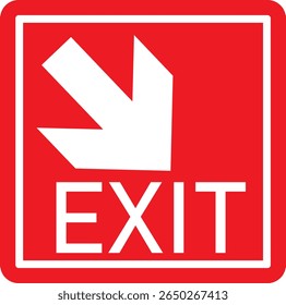 Emergency Exit Icon. Vector illustration of running man and exit door sign. Escape and evacuation symbol. Various exit sign isolated white background.Evacuation and relocation of people to safety.