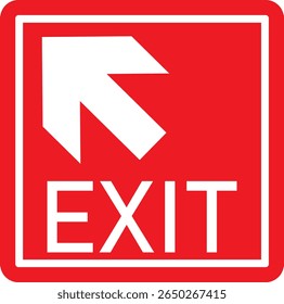 Emergency Exit Icon. Vector illustration of running man and exit door sign. Escape and evacuation symbol. Various exit sign isolated white background.Evacuation and relocation of people to safety.
