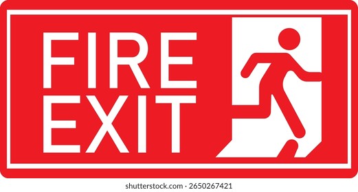 Ícone De Saída De Emergência. Ilustração vetorial de homem correndo e sinal da porta de saída. Símbolo de fuga e evacuação. Vários sinal de saída isolado fundo branco.Evacuação e relocação de pessoas para a segurança.