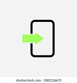 Emergency exit icon,exit door illustration,vector accident exit sign symbol