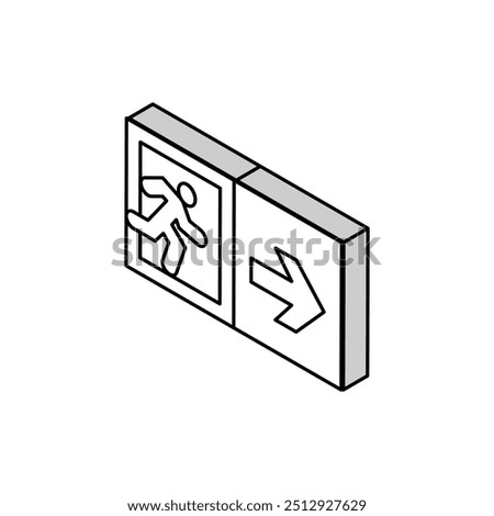 emergency exit isometric icon vector. emergency exit sign. isolated symbol illustration
