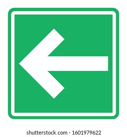Emergency exit left, escape route signs, fire exit. Vector illustration