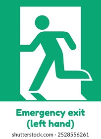 Salida de emergencia ( Izquierda ) ISO 7010 Izquierda