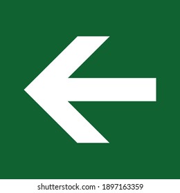 Emergency exit left iso 7010 green vector