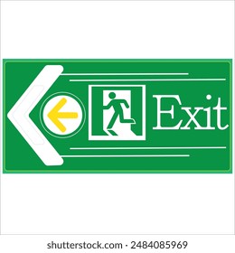 Emergency EXIT (Left) signages banner 