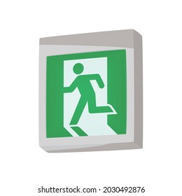 Emergency exit light. Vector illustration.