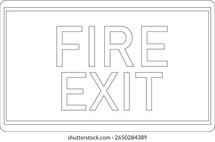 Emergency Exit line art Icon. illustration of running man and exit door sign. Escape and evacuation symbol. Various exit sign isolated white background.Evacuation and relocation of people to safety.