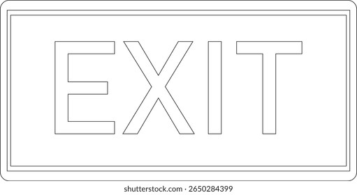 Ícone da arte da linha de saída de emergência. ilustração do homem correndo e sinal da porta de saída. Símbolo de fuga e evacuação. Vários sinal de saída isolado fundo branco.Evacuação e relocação de pessoas para a segurança.