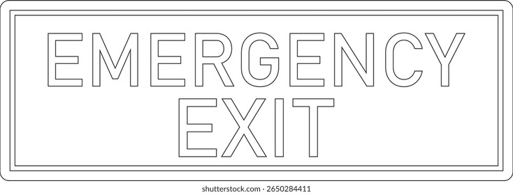 Emergency Exit line art Icon. illustration of running man and exit door sign. Escape and evacuation symbol. Various exit sign isolated white background.Evacuation and relocation of people to safety.