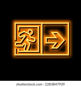 emergency exit neon light sign vector. emergency exit illustration