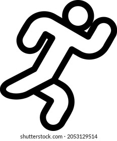 Emergency Exit Outline Vector Icon Design
