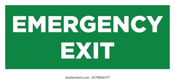 Emergency Exit Safety Sign Vector