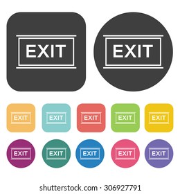 Emergency exit set. Vector Illustration eps10
