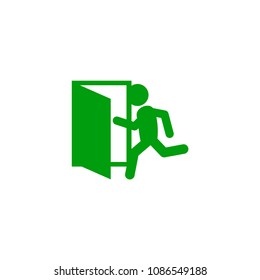 emergency exit sign, exit door icon, exit strategy - door entrance