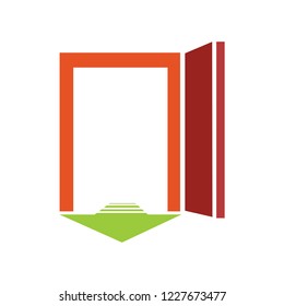 emergency exit sign, exit door icon, exit strategy - door entrance