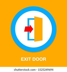 Emergency Exit Sign, Exit Door Icon, Exit Strategy - Door Entrance