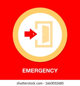 Emergency Exit Sign, Exit Door Icon, Exit Strategy - Door Entrance