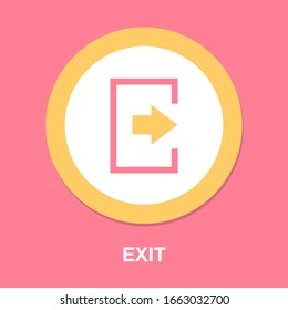 Emergency Exit Sign, Exit Door Icon, Exit Strategy - Door Entrance