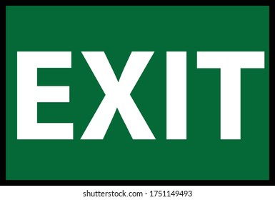 Exit Door Sign Without Arrow Vector Stock Vector (Royalty Free) 1703841400