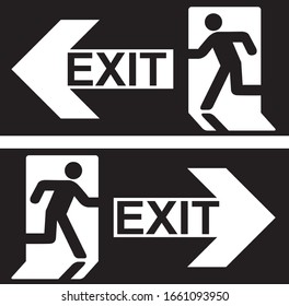 vector de icono de salida de emergencia