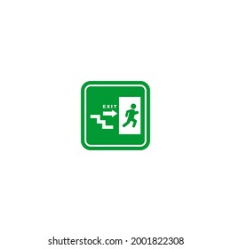 emergency exit sign icon vector sign symbol