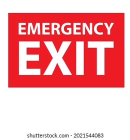 SALIDA DE EMERGENCIA, vector de signos y etiquetas
