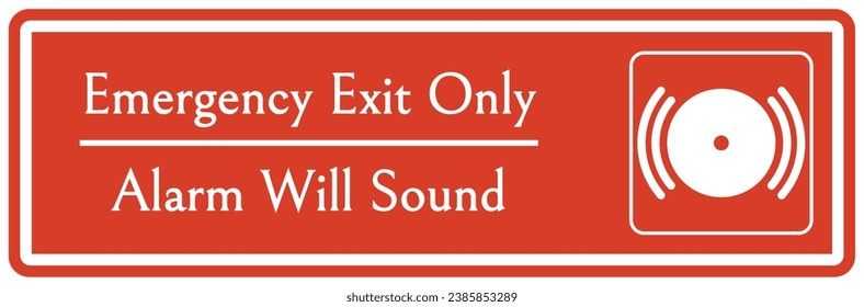 Emergency exit sign and labels