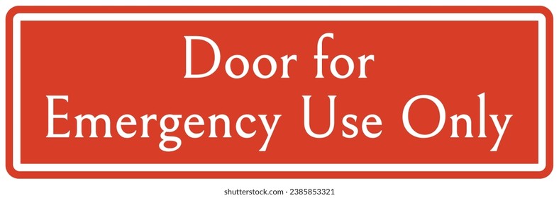 Emergency exit sign and labels