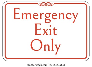 Emergency exit sign and labels