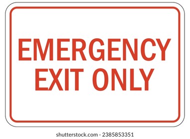 Emergency exit sign and labels