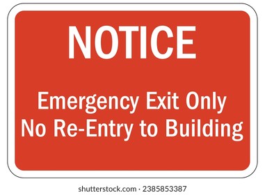 Emergency exit sign and labels