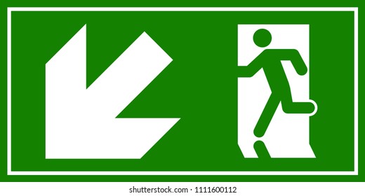 Fire Exit Sign Emergency Door Symbol Stock Vector Royalty Free 1718522212 7010