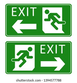 Emergency Exit Sign Running Man Icon Stock Vector (Royalty Free ...