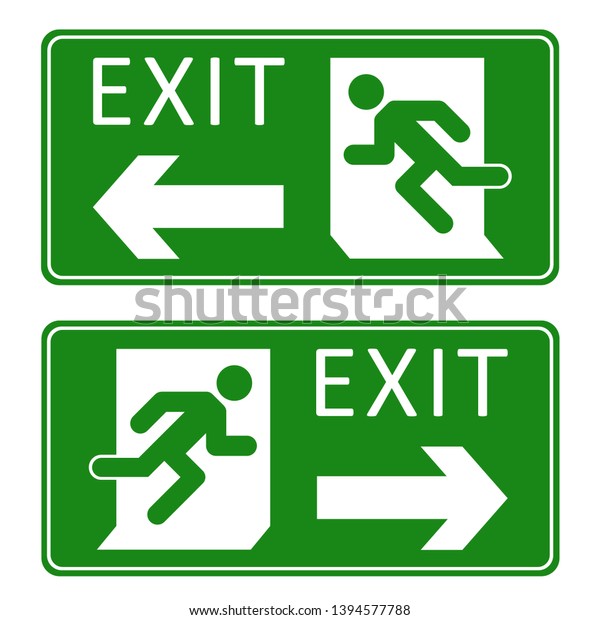 Emergency Exit Sign Running Man Icon เวกเตอร์สต็อก ปลอดค่าลิขสิทธิ์ 1394577788 Shutterstock 1281