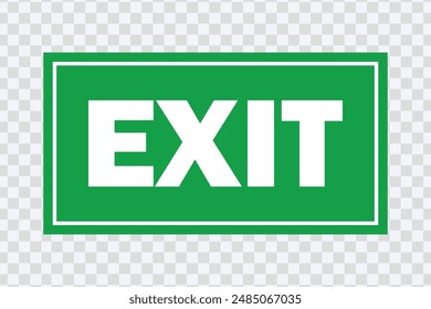 "Emergency exit sign set. Running man and exit door icons for safety and evacuation visuals."