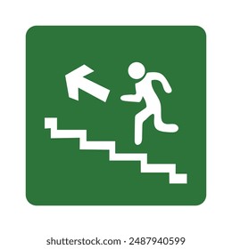 Emergency Exit Sign Set Vector Illustration