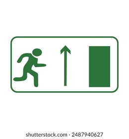 Emergency Exit Sign Set Vector Illustration