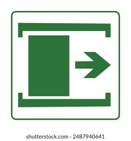 Emergency Exit Sign Set Vector Illustration
