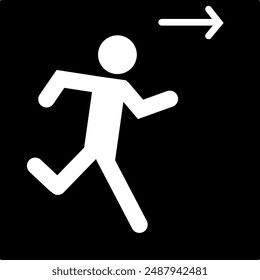 Emergency Exit Sign Set Vector Illustration